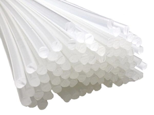 Plastic welding rods PE-LD 4mm Round Natural 25 rods LDPE | az-reptec